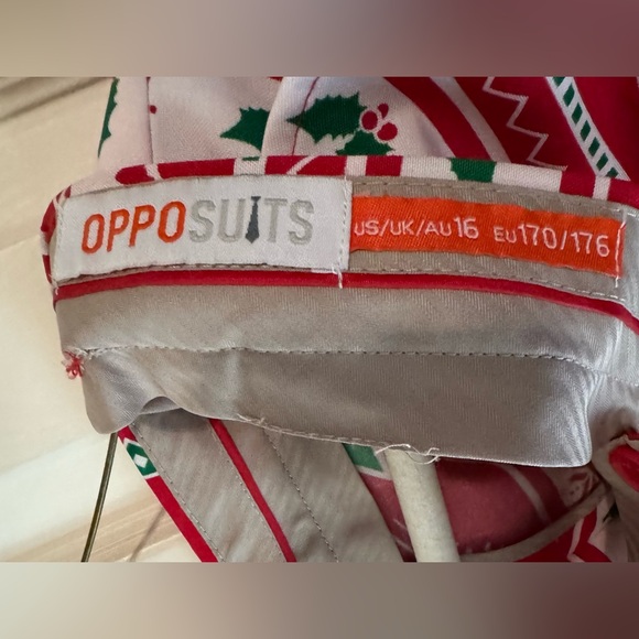 OPPOSUITS Christmas Suit with Clip-on Tie Boys size 16 Blazer & Pants - Picture 6 of 14